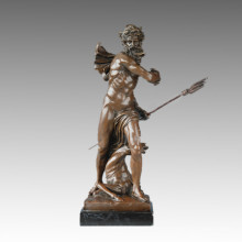 Mythologie Statue Meer Gott Poseidon Bronze Skulptur TPE-821